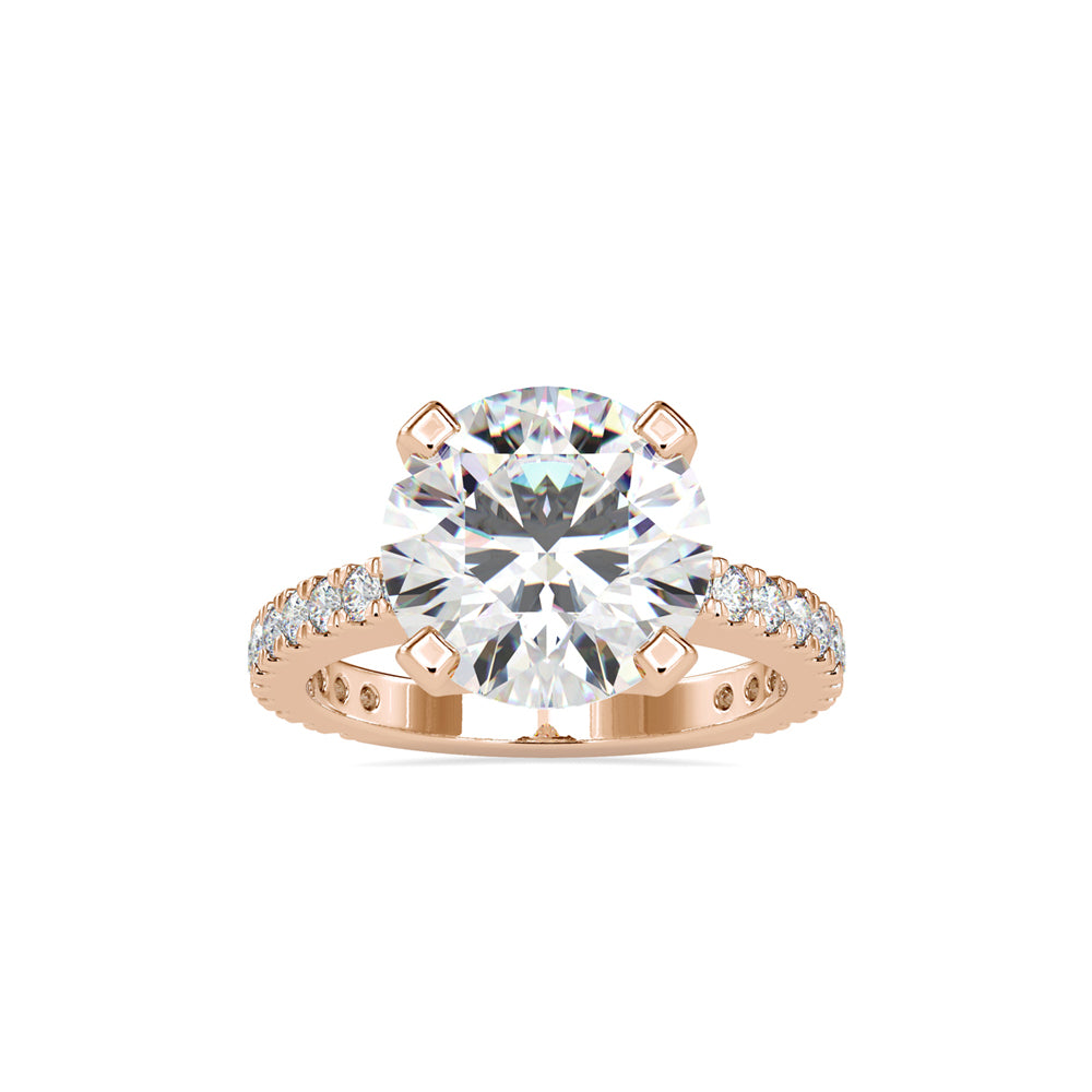 SKU: 0158 (22K) Round Diamond Solitaire Engagment Ring in Rose Gold.