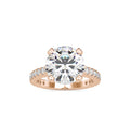 SKU: 0158 (22K) Round Diamond Solitaire Engagment Ring in Rose Gold.