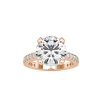 SKU: 0158 (22K) Round Diamond Solitaire Engagment Ring in Rose Gold.