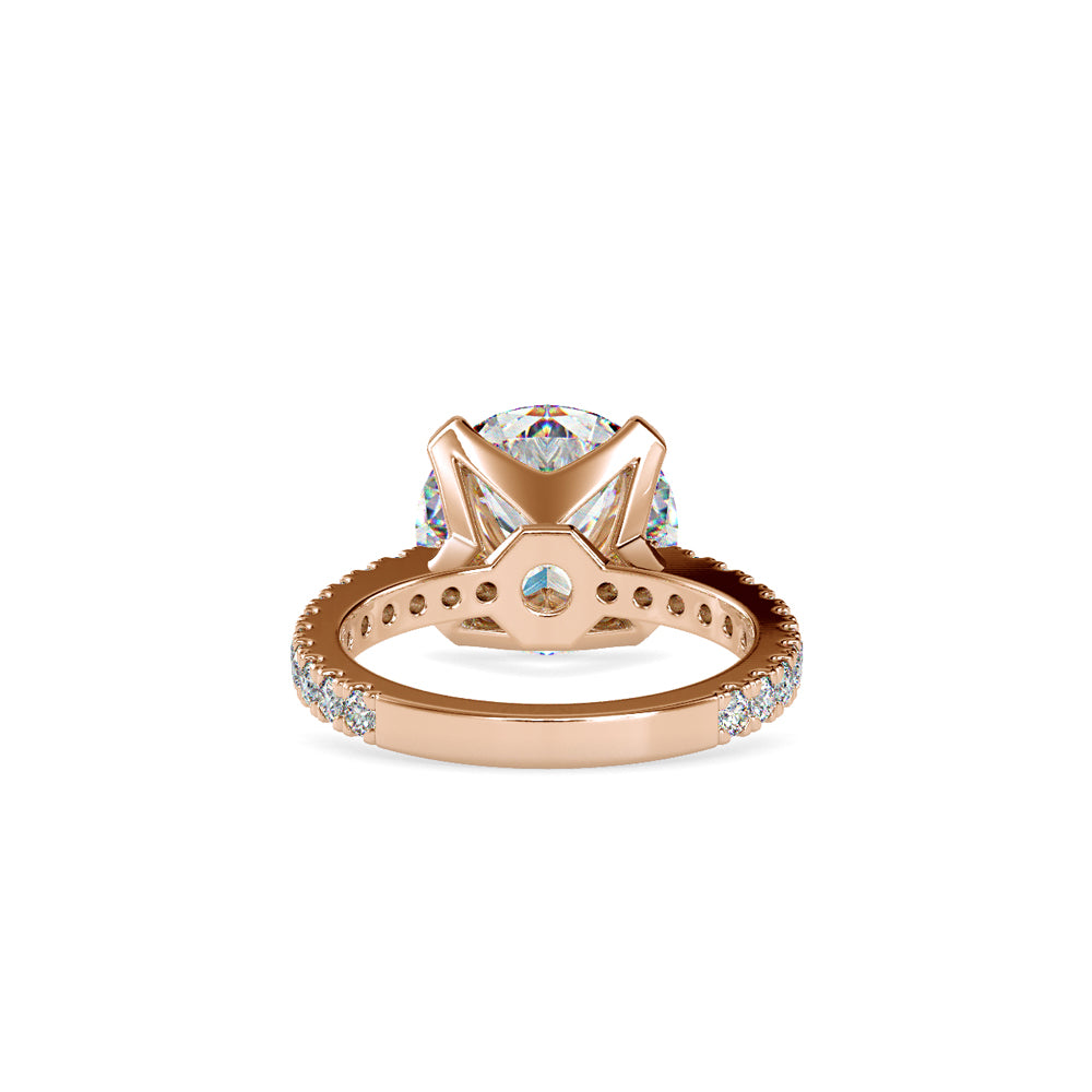 SKU: 0158 (22K) Round Diamond Solitaire Engagment Ring in Rose Gold.
