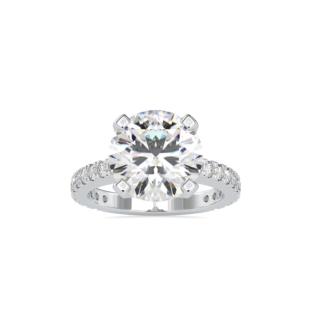 SKU: 0158 (10K) Round Diamond Solitaire Engagment Ring in Rose Gold.
