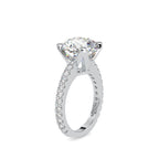 SKU: 0158 (10K) Round Diamond Solitaire Engagment Ring in Rose Gold.