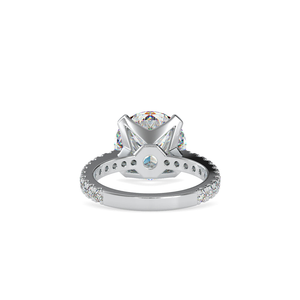 SKU: 0158 (10K) Round Diamond Solitaire Engagment Ring in Rose Gold.