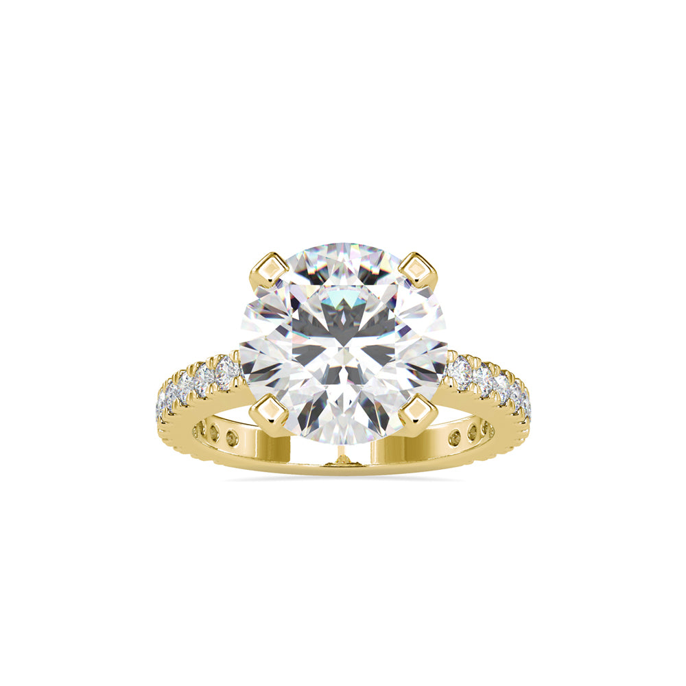 SKU: 0158 (14K) Round Diamond Solitaire Engagment Ring in Rose Gold.