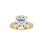 SKU: 0158 (10K) Round Diamond Solitaire Engagment Ring in Rose Gold.