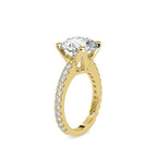 SKU: 0158 (14K) Round Diamond Solitaire Engagment Ring in Rose Gold.
