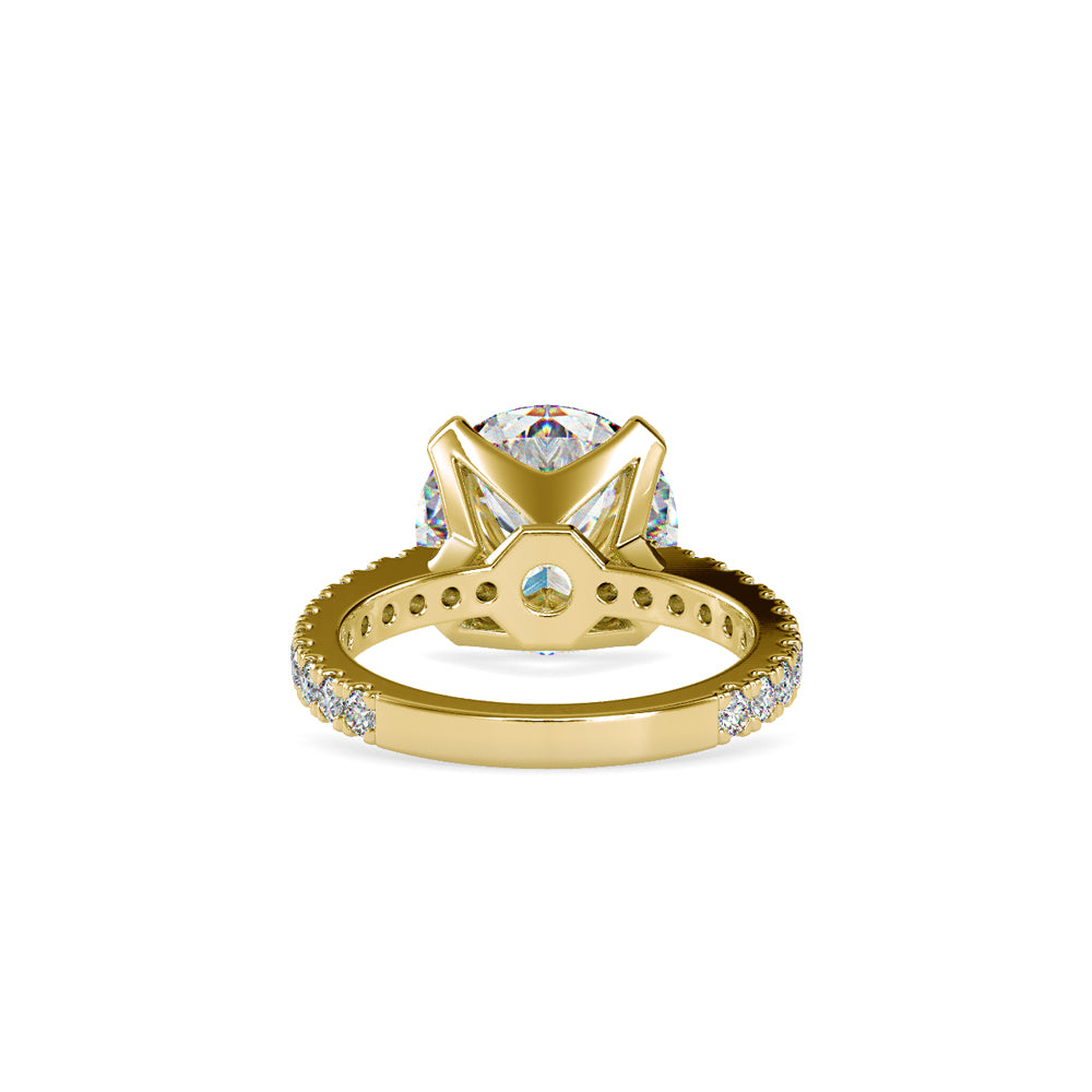 SKU: 0158 (22K) Round Diamond Solitaire Engagment Ring in Rose Gold.