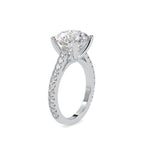 SKU: 0159 (14K) Round Diamond Solitaire Engagment Ring in Rose Gold.