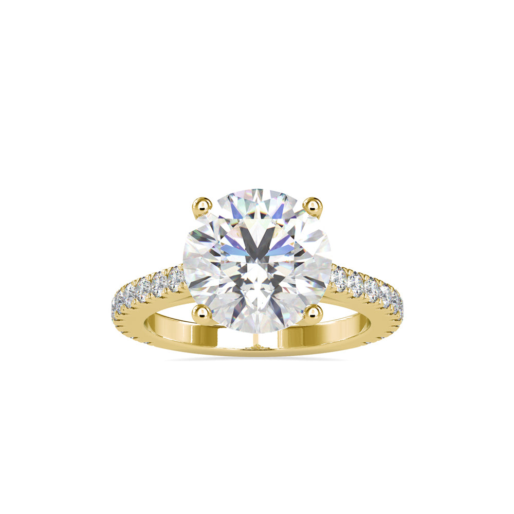 SKU: 0159 (10K) Round Diamond Solitaire Engagment Ring in Rose Gold.
