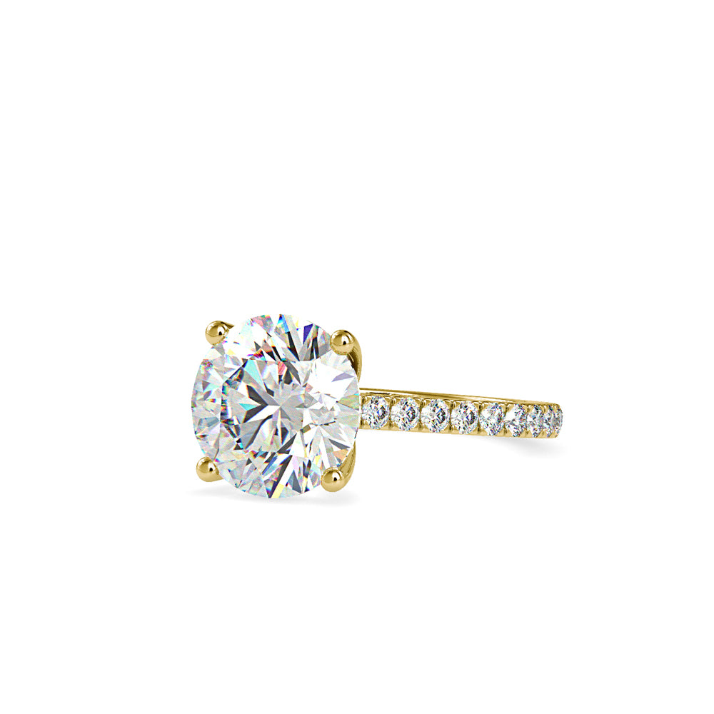 SKU: 0159 (22K) Round Diamond Solitaire Engagment Ring in Rose Gold.