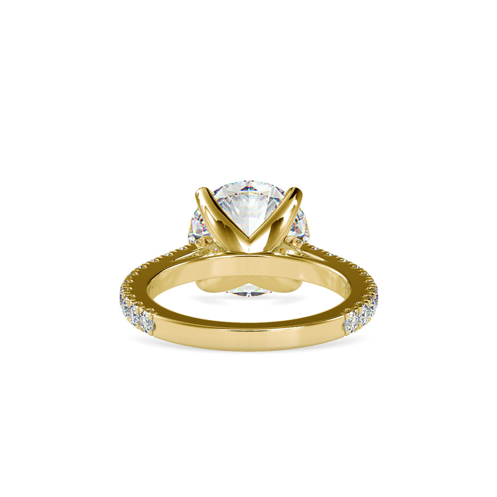 SKU: 0159 (22K) Round Diamond Solitaire Engagment Ring in Rose Gold.