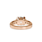 SKU: 0160 (14K) Round Diamond Channel-Set Solitaire Engagment Ring in Rose Gold.