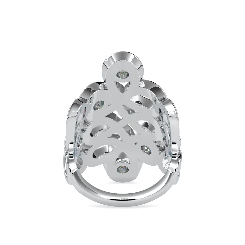 SKU: 0161 (18K) Free Form Design Diamond Ring in Rose Gold.
