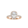 SKU: 0162 (14K) Cushion-Cut Halo Engagment Ring in Rose Gold.