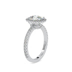 SKU: 0162 (14K) Cushion-Cut Halo Engagment Ring in Rose Gold.