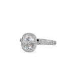 SKU: 0162 (18K) Cushion-Cut Halo Engagment Ring in Rose Gold.