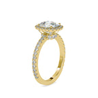 SKU: 0162 (22K) Cushion-Cut Halo Engagment Ring in Rose Gold.
