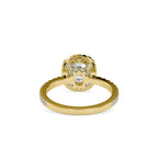 SKU: 0162 (14K) Cushion-Cut Halo Engagment Ring in Rose Gold.
