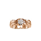 SKU: 0163 (18K) Nature-Inspired Leaf Ring in Rose Gold.