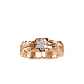 SKU: 0163 (18K) Nature-Inspired Leaf Ring in Rose Gold.