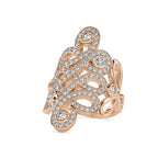 SKU: 0163 (22K) Nature-Inspired Leaf Ring in Rose Gold.