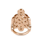 SKU: 0163 (22K) Nature-Inspired Leaf Ring in Rose Gold.