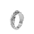 SKU: 0163 (10K) Nature-Inspired Leaf Ring in Rose Gold.