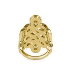 SKU: 0163 (14K) Nature-Inspired Leaf Ring in Rose Gold.