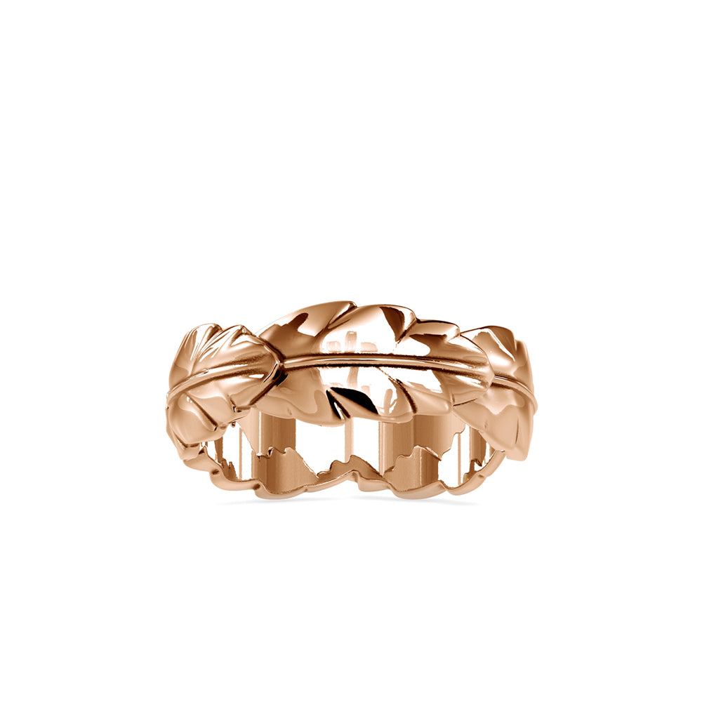 SKU: 0164 (22K) Nature-Inspired Leaf Ring in Rose Gold.