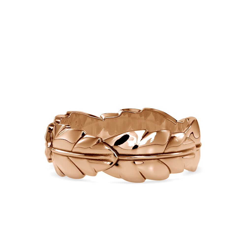 SKU: 0164 (18K) Nature-Inspired Leaf Ring in Rose Gold.