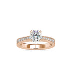 SKU: 0166 (22K) Four-Prong Solitaire Engagment Ring in Rose Gold.