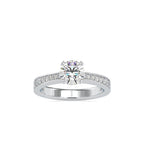 SKU: 0166 (14K) Four-Prong Solitaire Engagment Ring in Rose Gold.