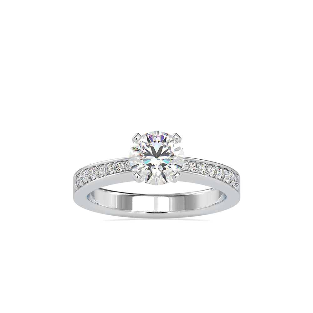 SKU: 0166 (22K) Four-Prong Solitaire Engagment Ring in Rose Gold.