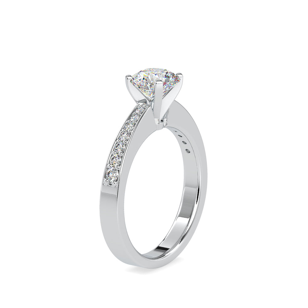 SKU: 0166 (22K) Four-Prong Solitaire Engagment Ring in Rose Gold.