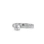 SKU: 0166 (10K) Four-Prong Solitaire Engagment Ring in Rose Gold.