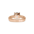 SKU: 0167 (18K) Heart-Shaped Setting Four-Prong Solitaire Engagment Ring in Rose Gold.
