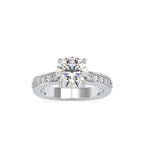 SKU: 0167 (22K) Heart-Shaped Setting Four-Prong Solitaire Engagment Ring in Rose Gold.