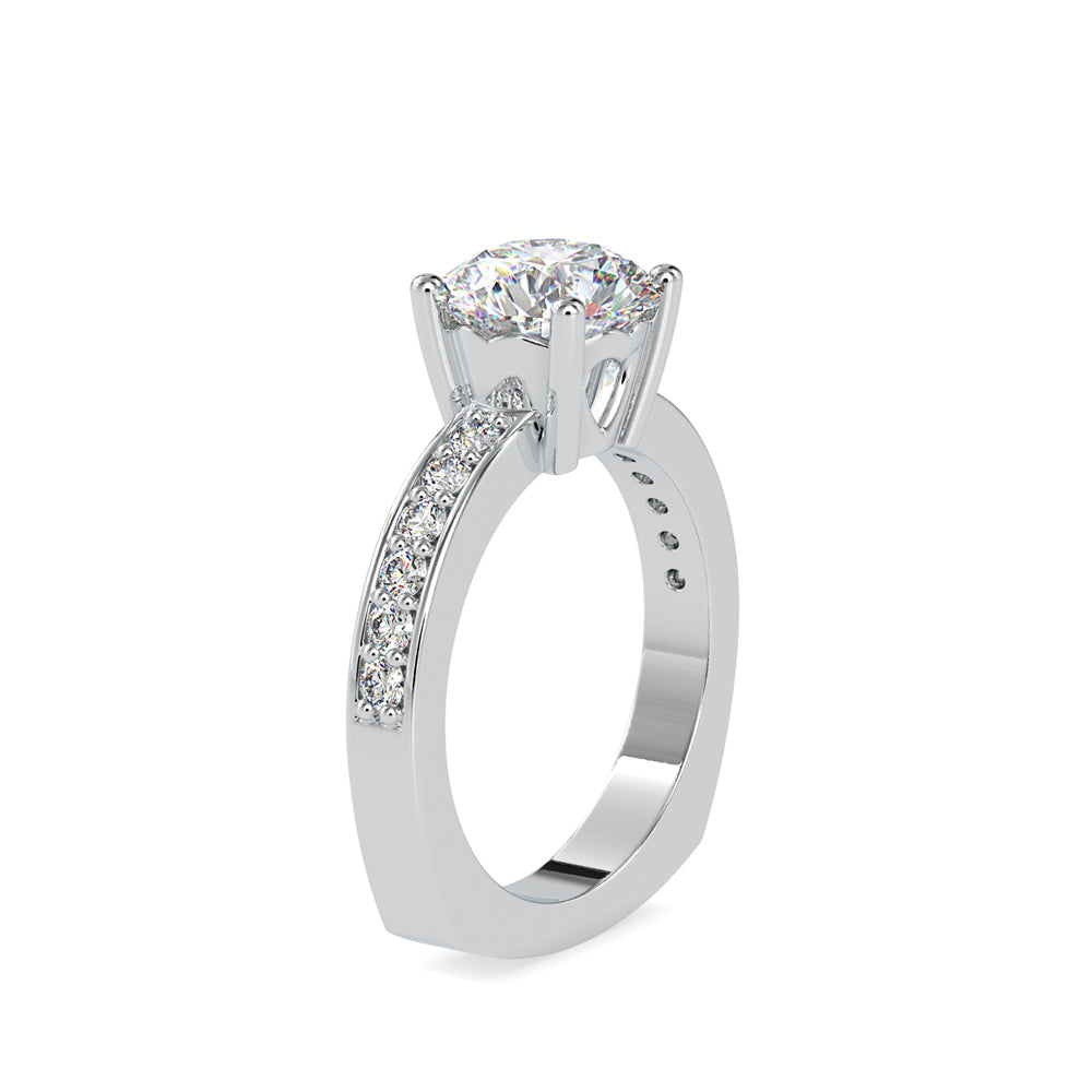 SKU: 0167 (22K) Heart-Shaped Setting Four-Prong Solitaire Engagment Ring in Rose Gold.