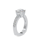 SKU: 0167 (22K) Heart-Shaped Setting Four-Prong Solitaire Engagment Ring in Rose Gold.