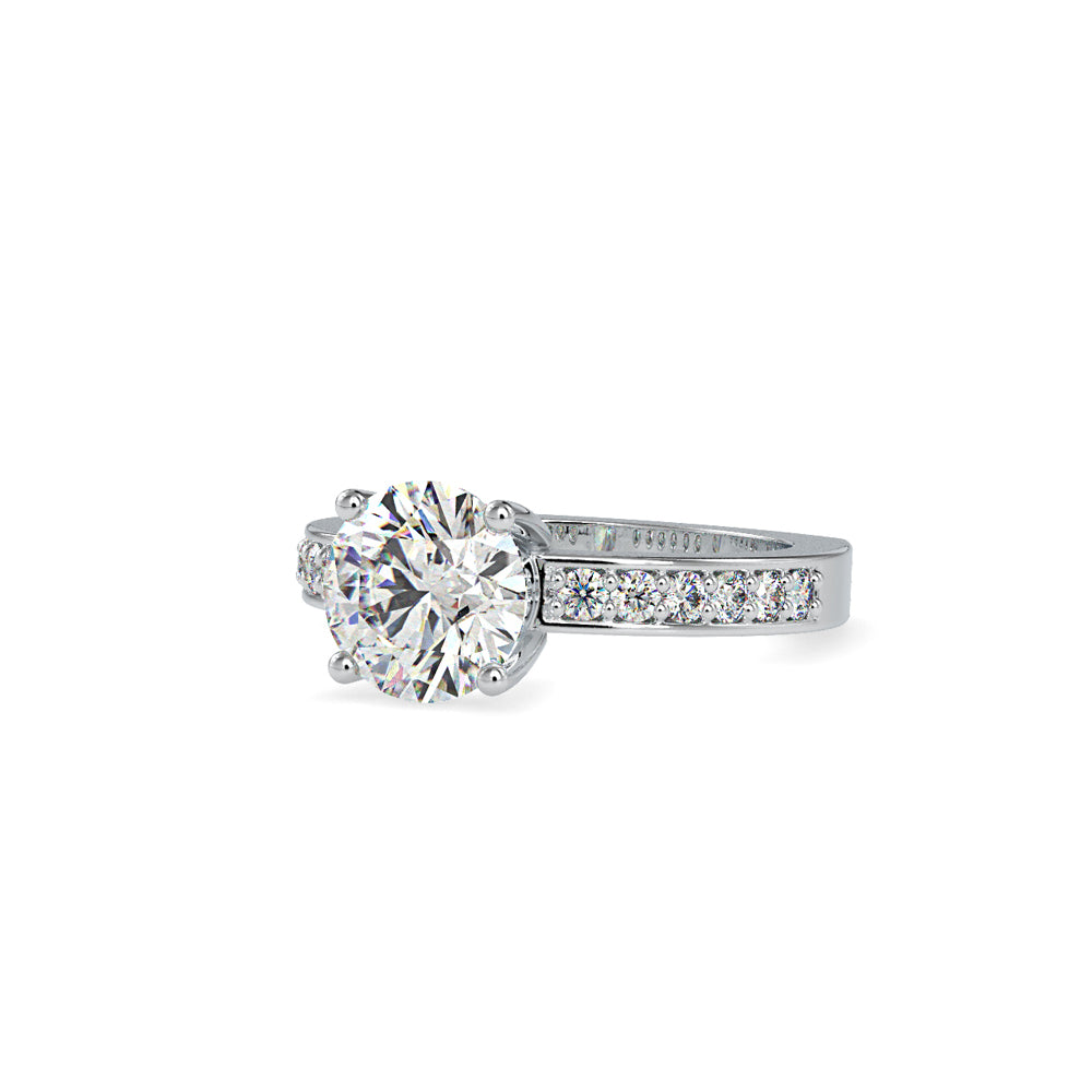 SKU: 0167 (22K) Heart-Shaped Setting Four-Prong Solitaire Engagment Ring in Rose Gold.