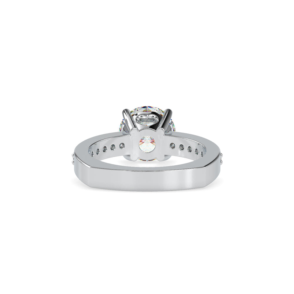 SKU: 0167 (18K) Heart-Shaped Setting Four-Prong Solitaire Engagment Ring in Rose Gold.
