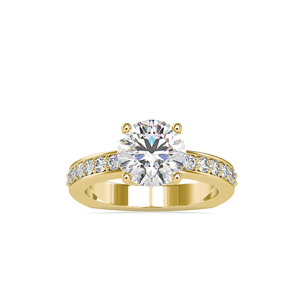 SKU: 0167 (10K) Heart-Shaped Setting Four-Prong Solitaire Engagment Ring in Rose Gold.
