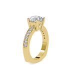 SKU: 0167 (18K) Heart-Shaped Setting Four-Prong Solitaire Engagment Ring in Rose Gold.