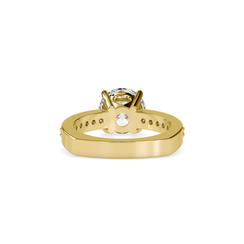 SKU: 0167 (18K) Heart-Shaped Setting Four-Prong Solitaire Engagment Ring in Rose Gold.