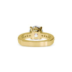 SKU: 0167 (10K) Heart-Shaped Setting Four-Prong Solitaire Engagment Ring in Rose Gold.