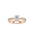 SKU: 0168 (10K) Four-Prong Solitaire Engagment Ring in Rose Gold.