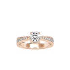SKU: 0168 (10K) Four-Prong Solitaire Engagment Ring in Rose Gold.
