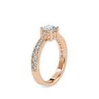 SKU: 0168 (22K) Four-Prong Solitaire Engagment Ring in Rose Gold.
