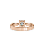 SKU: 0168 (10K) Four-Prong Solitaire Engagment Ring in Rose Gold.