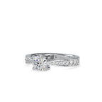 SKU: 0168 (14K) Four-Prong Solitaire Engagment Ring in Rose Gold.